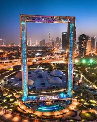 The Dubai Frame, a massive golden structure offering views of old and new Dubai
